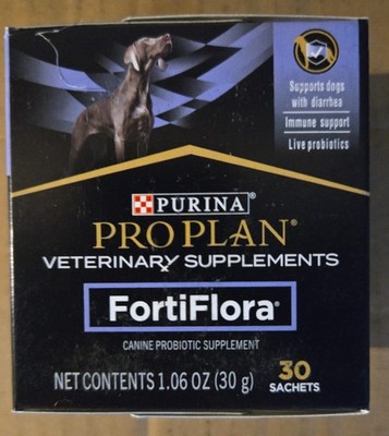 Purina FortiFlora Pro Plan Veterinary Probiotic DOG Supplement - 30 Sachets