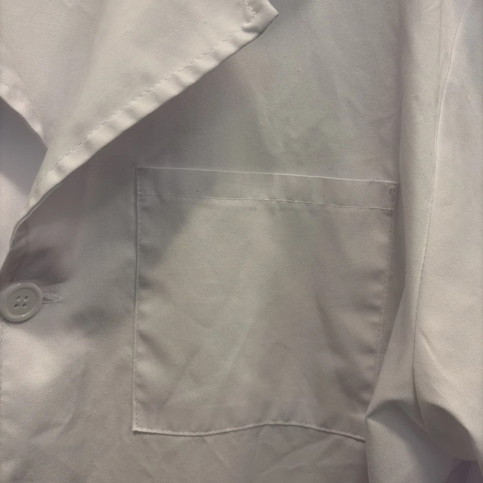 Unisex Lab Coat Size Medium for Lab Classes, White, Used Good Condition - Image 2 of 4