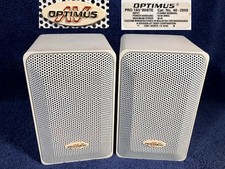 OPTIMUS Pro 7 AV White SPEAKERS 2-Way Mini SURROUND Sound BOOKSHELF Realistic 40