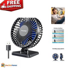 Powerful USB Desktop Fan - Lightweight 3-Speed Mini Fan for Home Travel Blue