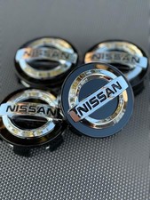 Set Of 4 Nissan Blackchrome 59 Mm2.32 Inch Wheel Rim Center Hub Caps