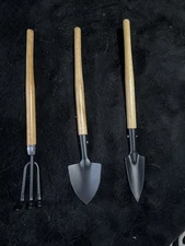 3 Mini Garden Tool Set Trowel Shovel Rack Succulent Terrarium Gardening Tools