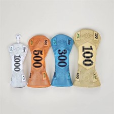 Monopoly Money Golf Headcover Driver Fairway Wood Hybrid 4pcs Set