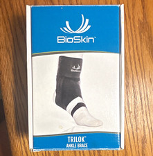 BioSkin TriLok Ankle Support Brace, Black Size M, MPN 53602, HCPCS L1902