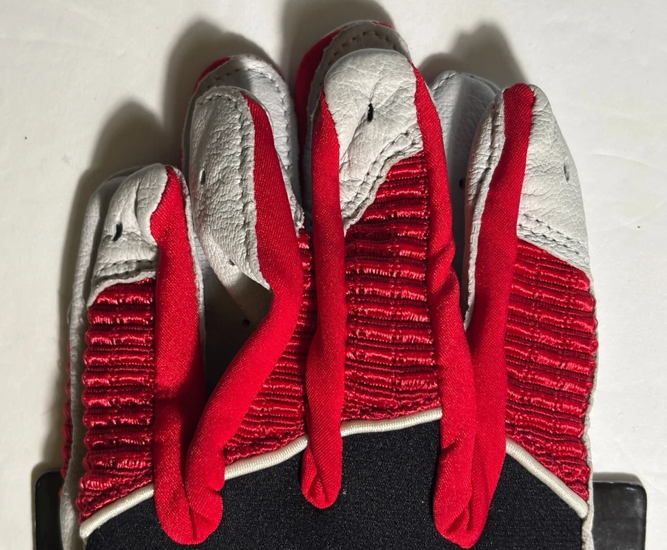 RAWLINGS WORKHORSE BATTING GLOVE PAIR MODEL WH950BG ADULT SMALL RED - Image 4 of 4