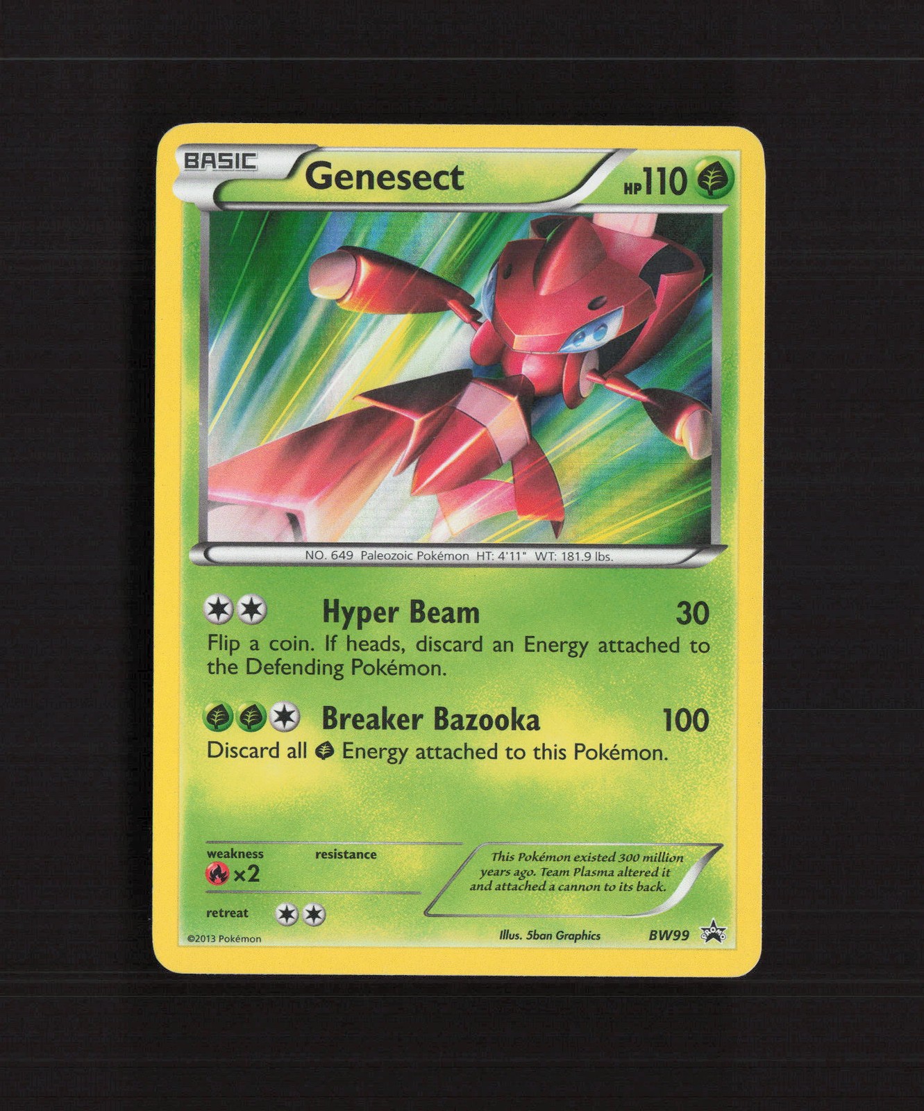 Genesect BW99 Black & White Black Star Promo Holo Pokemon Card LP
