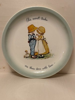 Holly Hobbie The Easiest Tasks Are Those Done With Love 1972 Collector 10'' Plate