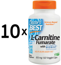 10 x Doctors Best L-Carnitine Fumarate, 855mg - 60 vcaps (533,31 EUR/kg)