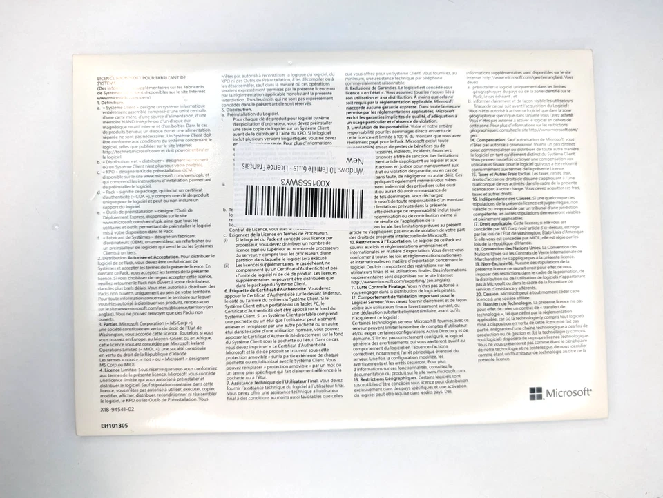 Microsoft Windows 10, 64-Bit, French Version 1pk DSP OEI DVD - Image 2 of 2