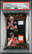2024 Panini Black Dusk 2 Dawn Drake Maye Bo Nix #DMBN GOLD  POP 1  &  01/10