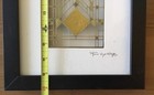 Rare Frank Lloyd Wright Official Design Stained Glass Heath House Art Frame COA — photo 3