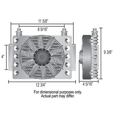 Derale 15-Row Plate & Fin Remote Transmission Cooler Kit with -6AN Fittings