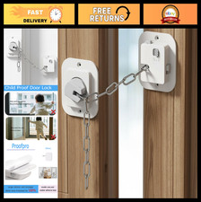 Adjustable Child Proof Door Lock Latch 2 Pack  Safety Strap for Kids  Pets