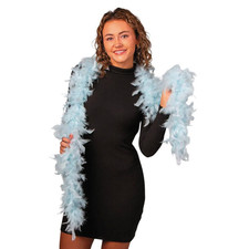 6 Ft. 40-Gram Solid Light Blue Feather Boa - Morris Costumes