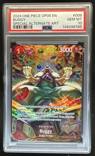 2024 One Piece Wings of the Captain Buggy Special Alternate Art #OP03-008 PSA 10