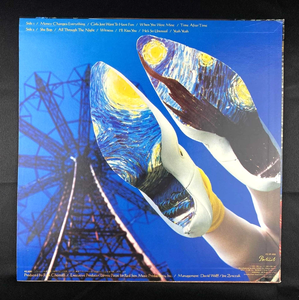 Cyndi Lauper She's So Unusual vinyl record LP Japan Import 80s Classic Pop NM M- Foto 3 de 4