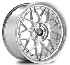 Alloy Wheels 17" Fox Hiro Silver Polished Lip For Hyundai Sonata [Mk6] 09-14