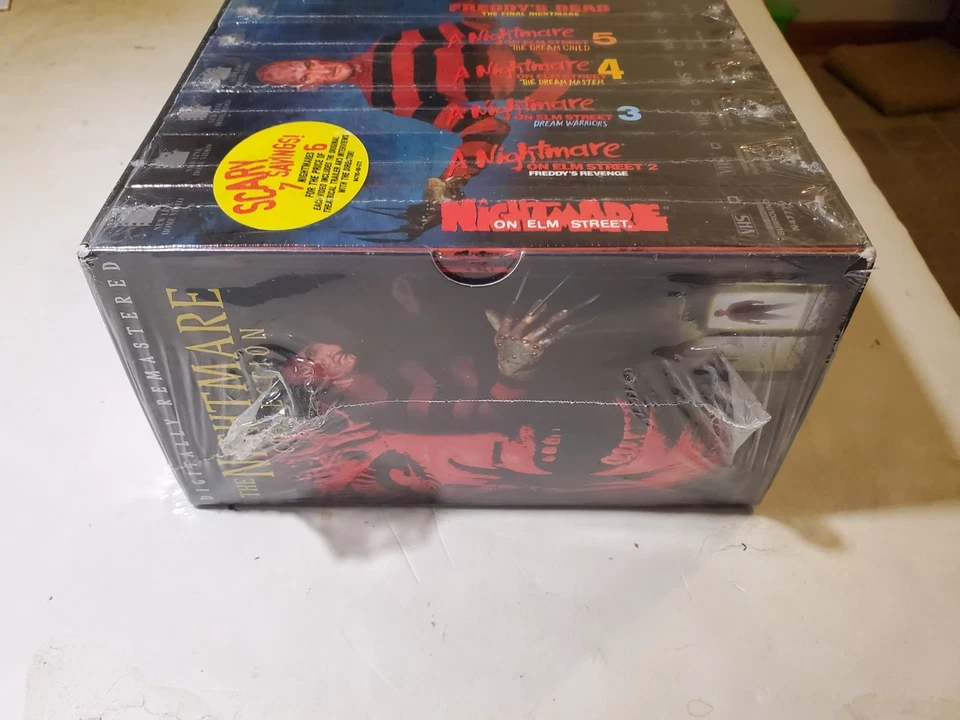 Nightmare on Elm Street Collection VHS Box Set 1-7 Hype Sticker Double Sealed - Image 3 of 4