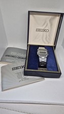 Vintage Seiko A639-5000 Alarm Chronograph LCD Watch w/ Box Working