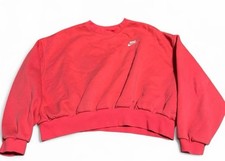Nike bright pink cropped crewneck sweatshirt Girls Size XL