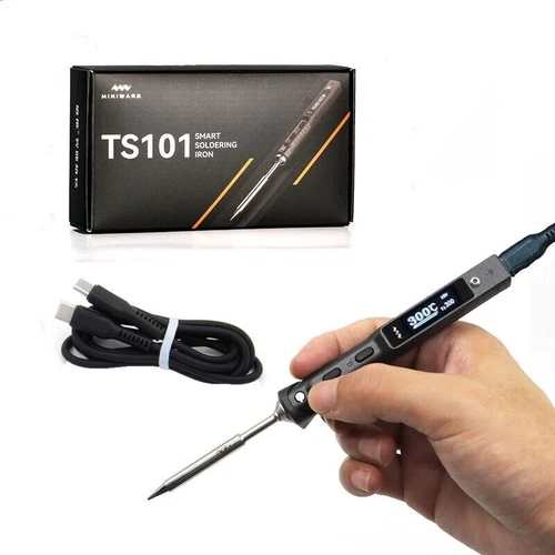 Miniware TS101  Digital Soldering Iron & B2 / BC2 / I Tip Kit Upgrade 65W DC5525 - Imagen 11 de 13
