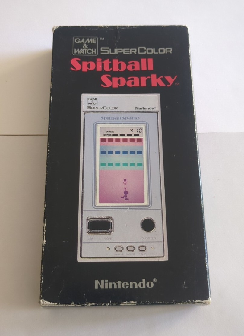 NINTENDO GAME & WATCH SPITBALL SPARKY BU-201 1984 SUPER COLOR