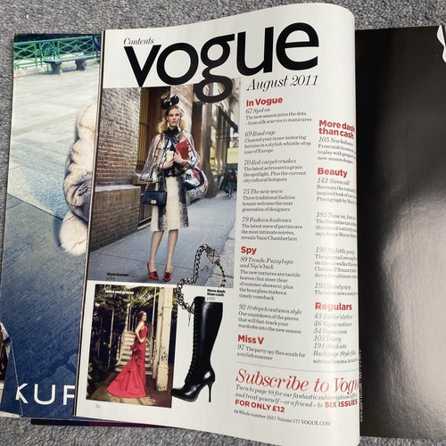 VOGUE Magazine August 2011 - Kate Moss Plus Supplement Free P&P - Picture 7 of 8