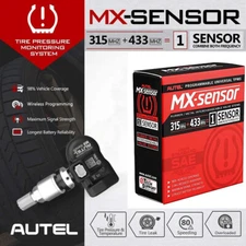 Autel TPMS MX-Sensor 315MHz & 433MHz 2 in 1 Auto Tire Pressure Sensor Metal Stem
