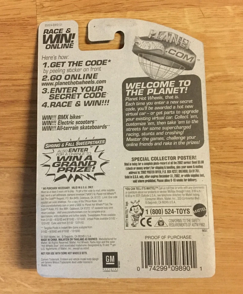 Hot Wheels #139 '67 Chevy Camaro Púrpura PERSONALIZADO Super Real Riders Rueda Intercambio Foto 4 de 4