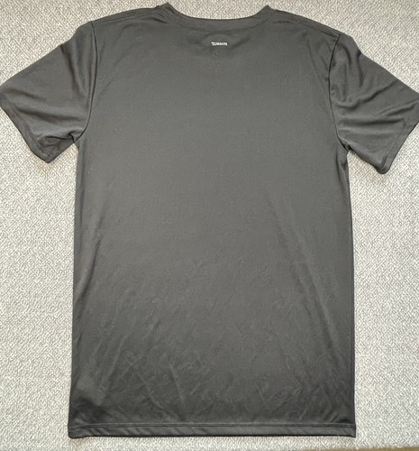 Adidas Youth LARGE 14-16 Black Short Sleeve Shirt Quick Dry Logo Front - Picture 4 of 6