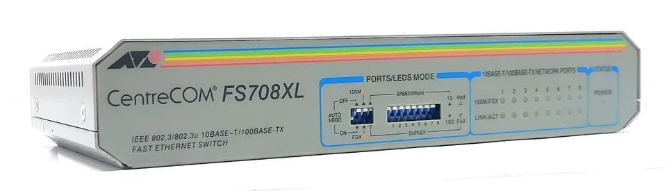 Allied Telesis Centercom FS708XL Ethernet Switch 10BASE-T / 100BASE-TX Port - Image 2 of 4