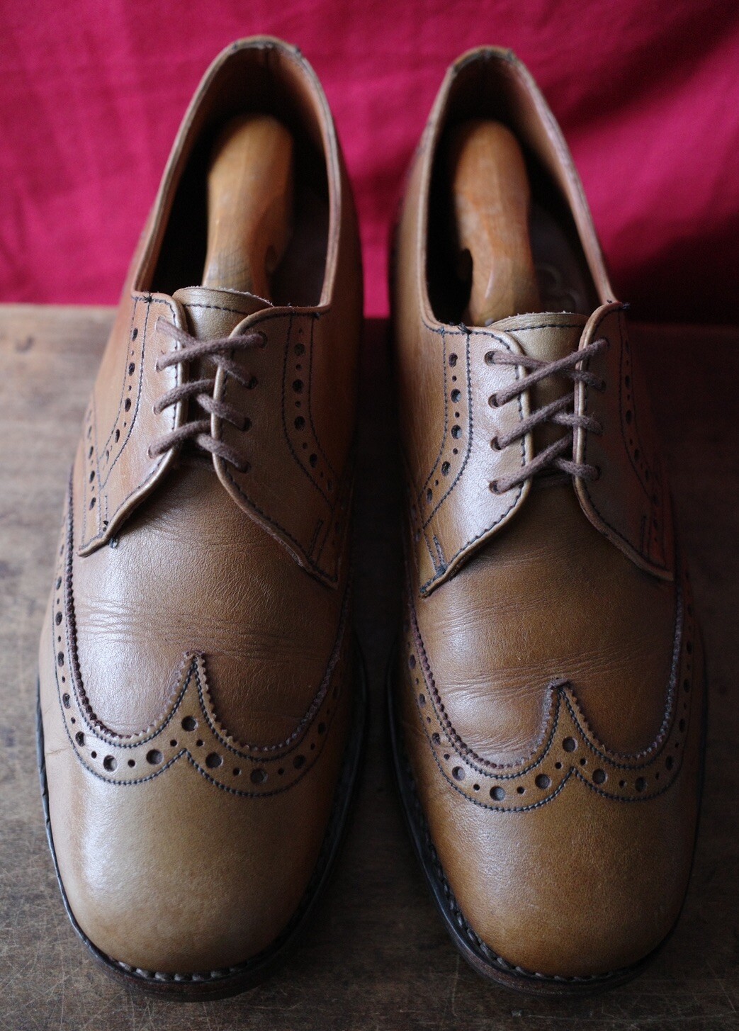 SAOLA TECNIC 'BROADSTEPS' 'EXMOOR' BROGUE DERBY DA PASSEGGIO MARRONE MILITARE UNISEX UK 5