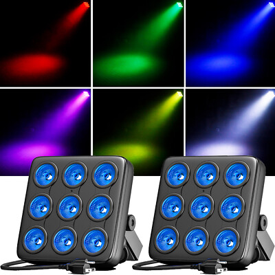 2X 135W RGBW Par can Bühnenlicht 9 LED DMX DJ Disco Ostern Bühnenbeleuchtung