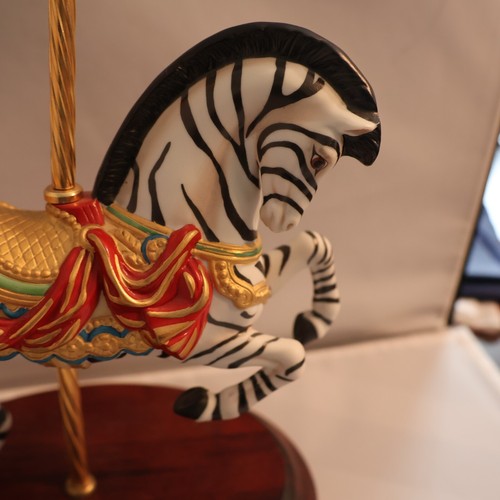 Franklin Mint Large Carousel Figurine – Carousel Zebra - Picture 2 of 7