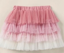 Matilda Jane Girls Sugar Plum Pink Tulle Ombre Skirt Holiday Pastel Size 8 New