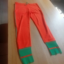 REAL VINTAGE 60s ORANGE ANKLE ZIP PANTS COTTON RARE