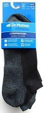 Dr. Motion Mens' Compression Ankle Socks 2 Pairs Shoe Size 7 - 12 - NWT