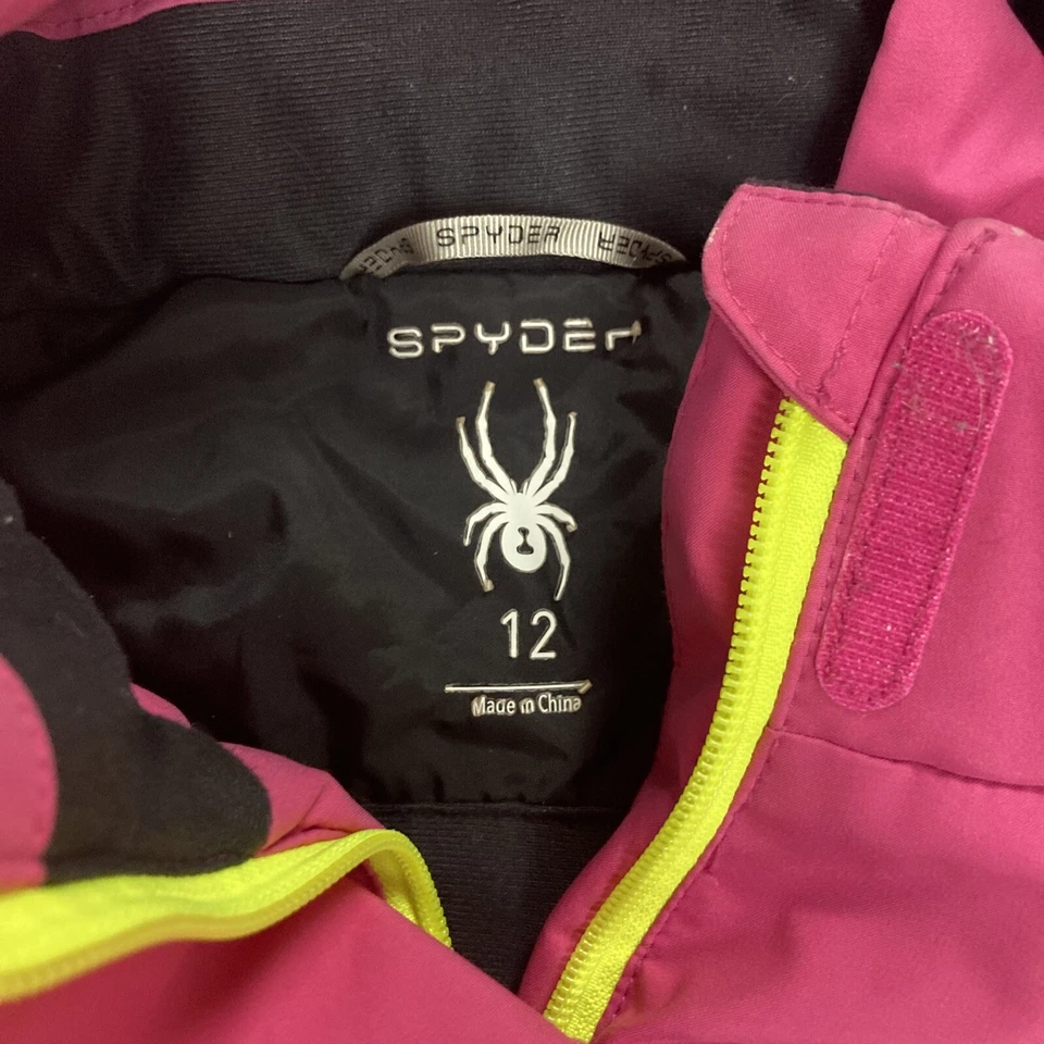 Jaqueta Spyder Girls Lola Snow Ski Snowboard Rosa Neon Tamanho 12 - Imagem 2 de 4