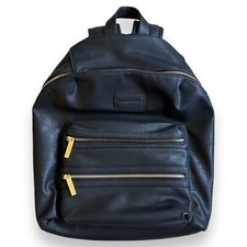 NEW The Honest Company City Back Pack Diaper Bag Black Vegan Leather Gold Zipper