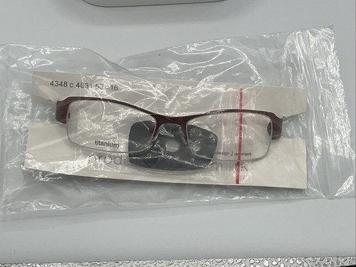 prodesign denmark eyeglasses titanium 4348 C.4031 50/16 Red Half-Rim - Picture 8 of 11