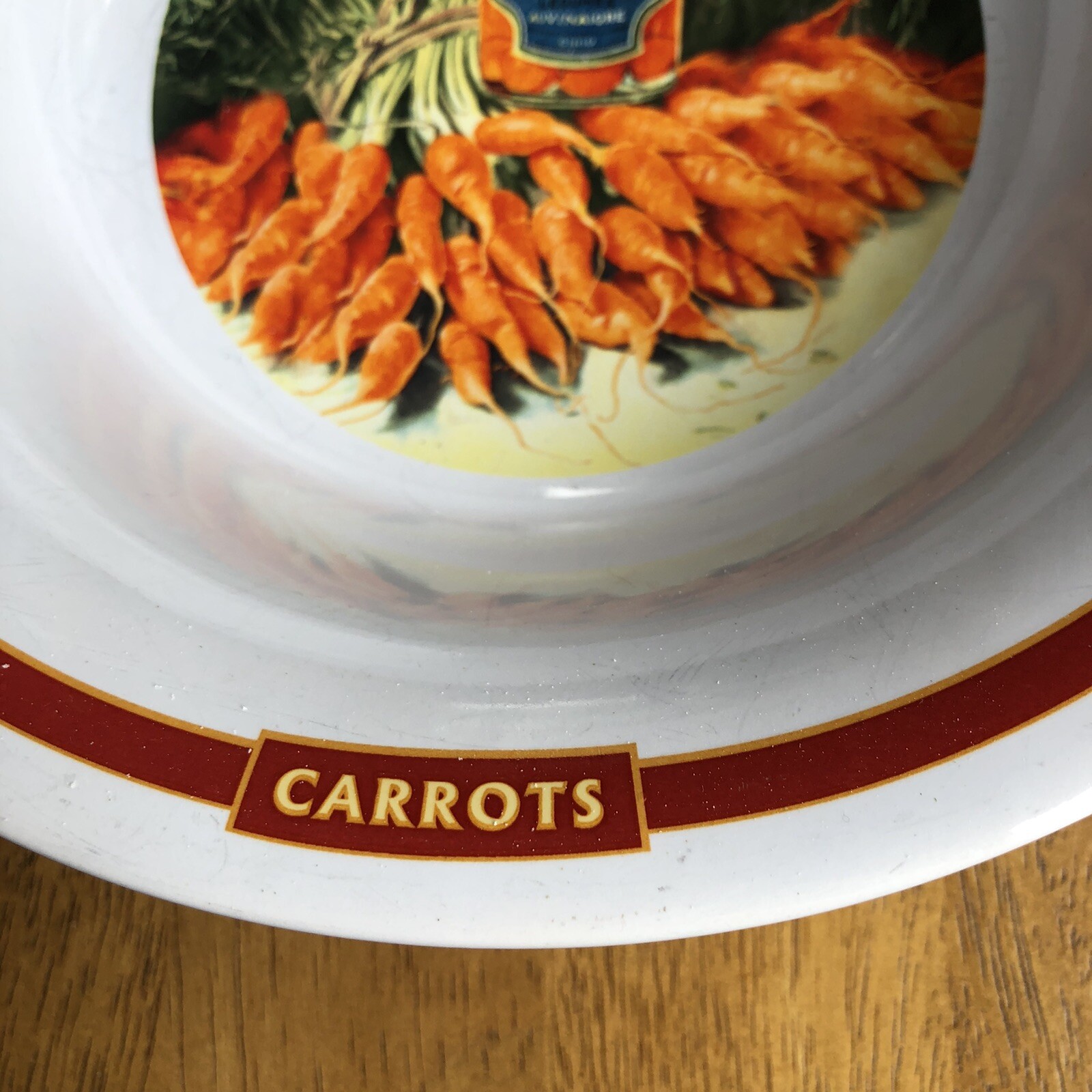 Pottery Barn Pasta Rustica Large Serving Bowl Carrot Theme eBay