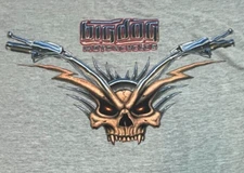 NEW BIG DOG MOTORCYCLES LONG SLEEVE GRAY T SHIRT W/ SIGNATURE LOGO ON FRONT