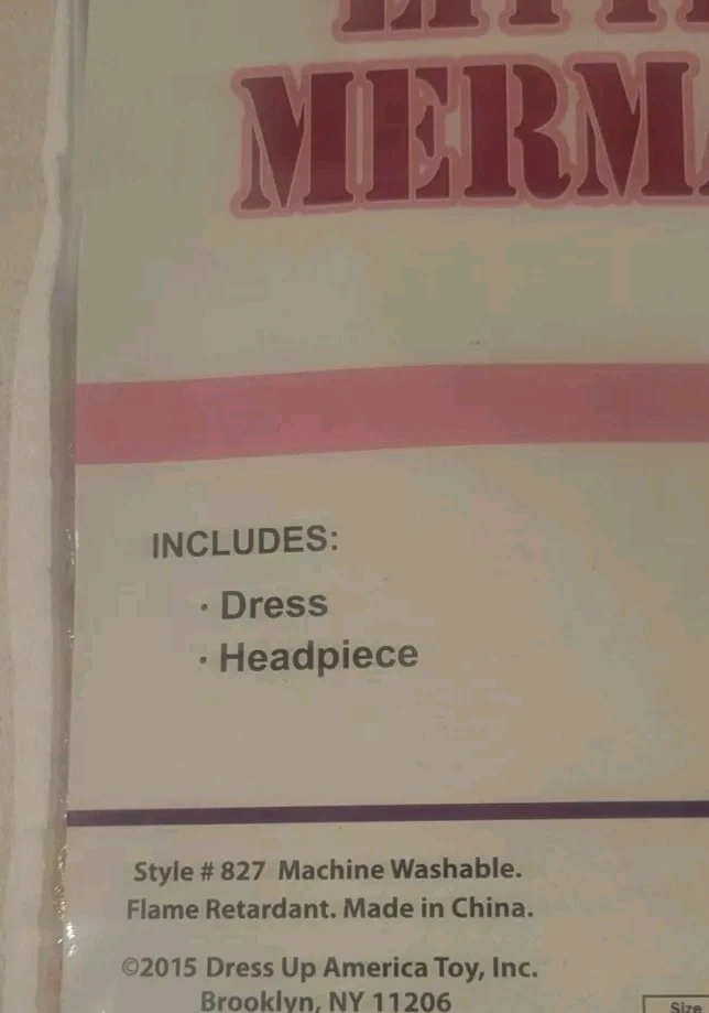 Disfraz de Sirena Niñas Rosa Princesa Sirena Disfraz Talla S 4-6 Vestir América Foto 4 de 4