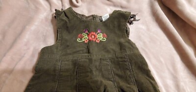 carters green corduroy dress Carter's Matching Sets | 3 Piece Carters Outfit | Color: Green/White | Size: 24mb