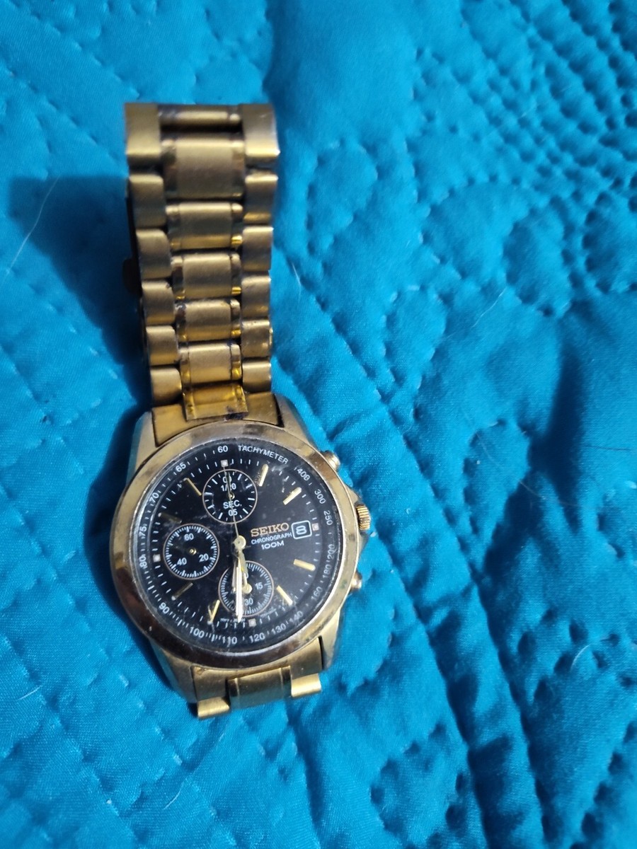 Seiko Chronograph 7T92-0CW0 Watch Used With Extras and Batteries