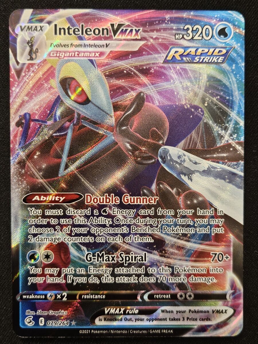 Inteleon VMAX 079/264 SWSH Fusion Strike Full Art Ultra Rare Inteleon VMAX 079/264 SWSH Fusion Strike Full Art Ultra Rare