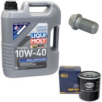 MotoröL Set 10W-40 5 Liter + ÖLfilter Sm 106 + Schraube FüR Toyota Camry 2.2 3.0