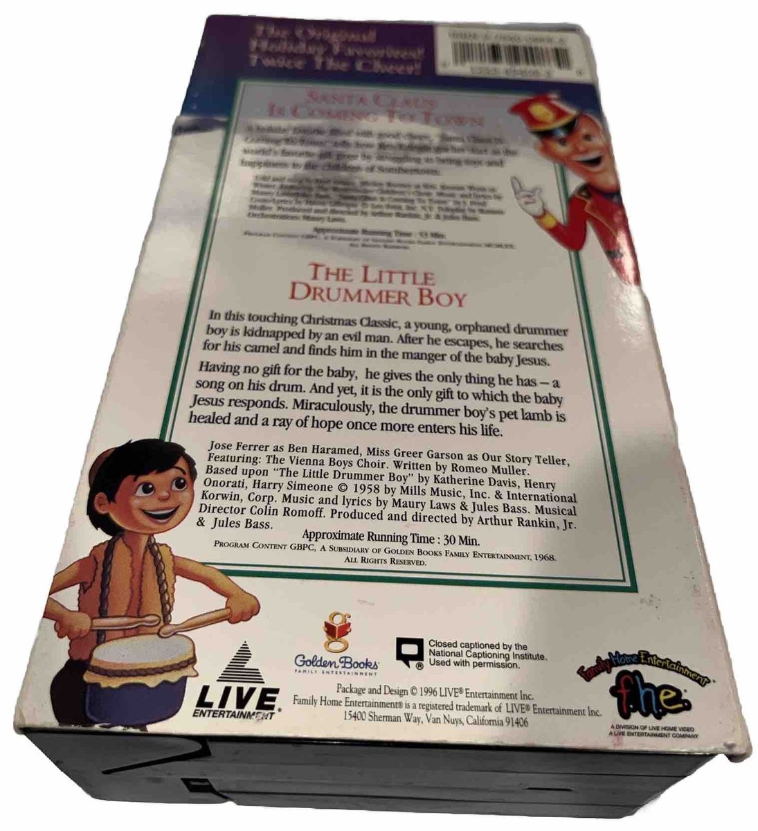 SANTA CLAUS IS COMING TO TOWN & THE LITTLE DRUMMER BOY(VHS 1989