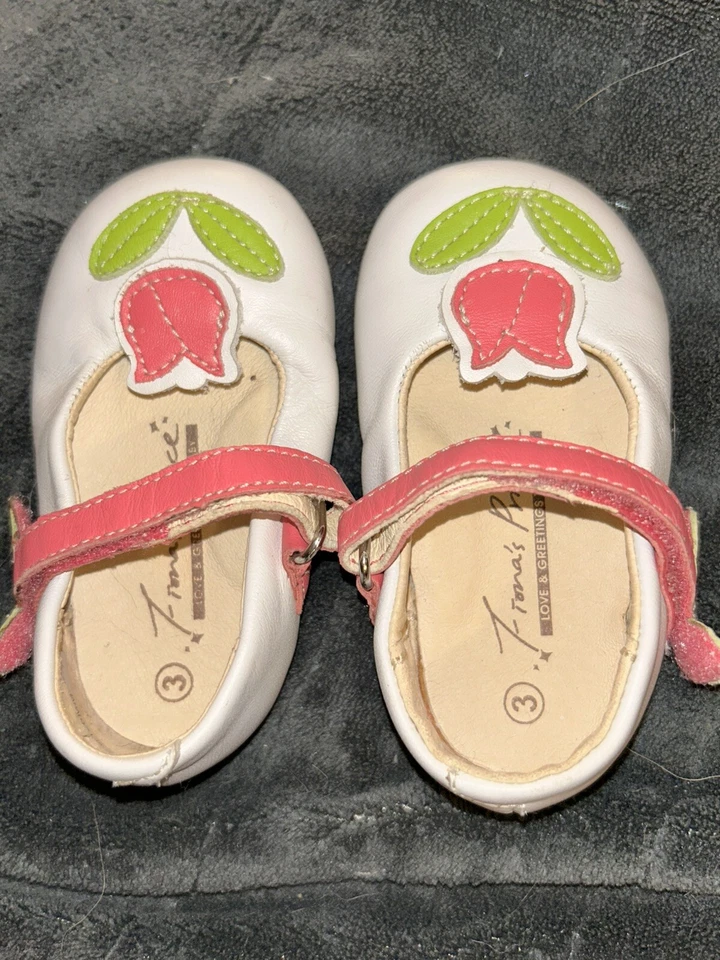 Кожаная обувь для девочки ясельного возраста Fiona's Prince тюльпан Mary Jane размер 3 - Изображение 3 из 4