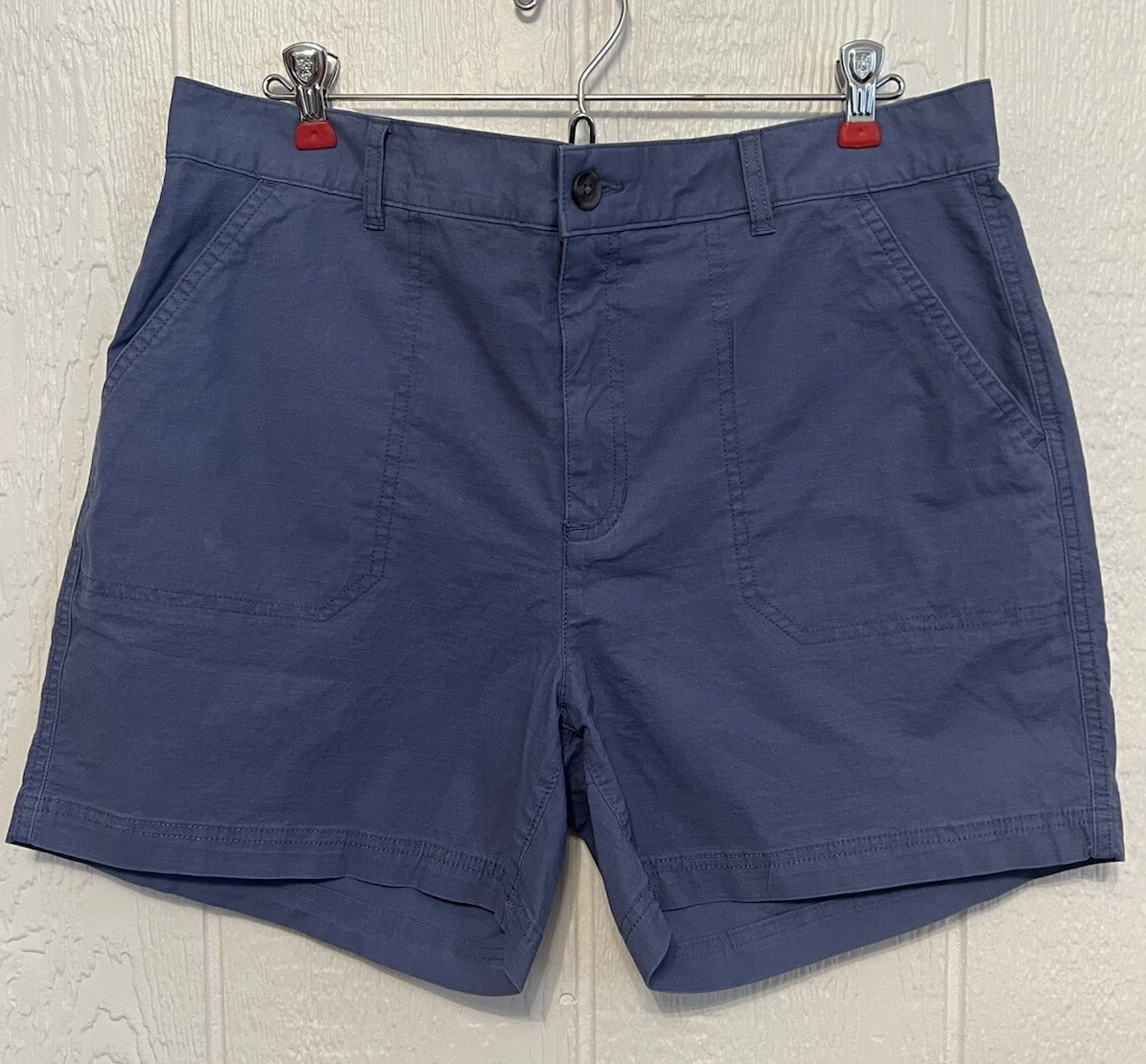 Short Taille Haute EDDIE BAUER – Denim Bleu, Coton, Taille US 6 / M